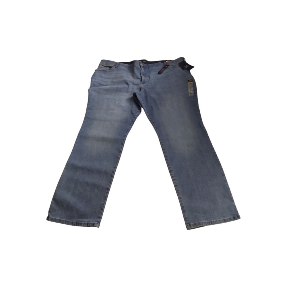 Lee Plus Women's Light Blue Regular Fit Straight Leg Mid Rise Jeans 30w New Flex